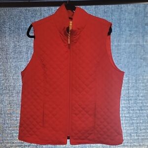 Women's Quilted Red Vest